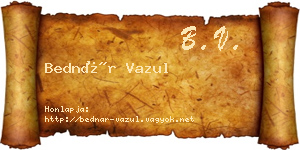 Bednár Vazul névjegykártya